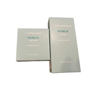 Bring Green Tea Tree Cica Sun Cushion 15g & Sun Cream 50ml SPF 50 Set K-Beauty